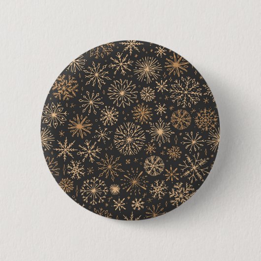 Snowflake patroon ronde button 5,7 cm (Voorkant)