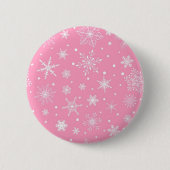 Snowflake patroon ronde button 5,7 cm (Voorkant)