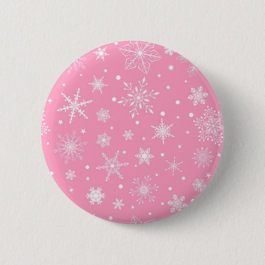 Snowflake patroon ronde button 5,7 cm (Voorkant)