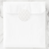 Snowflake patroon ronde sticker (Tas)