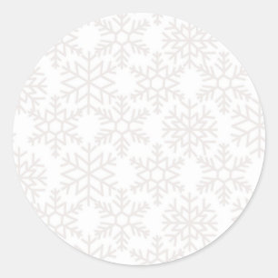 Snowflake patroon ronde sticker