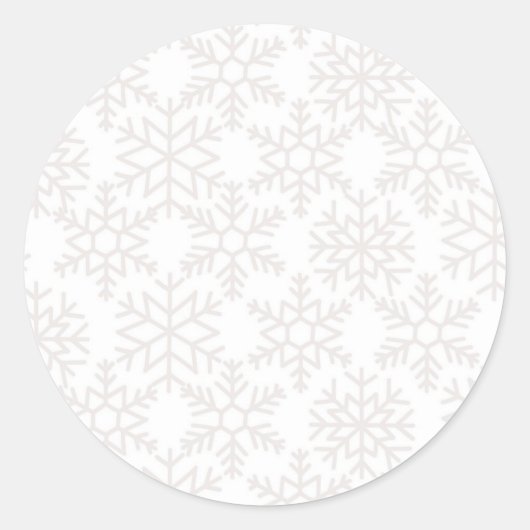 Snowflake patroon ronde sticker (Voorkant)