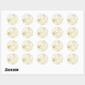 Snowflake patroon ronde sticker (Vel)