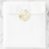 Snowflake patroon ronde sticker (Tas)