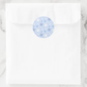 Snowflake patroon ronde sticker (Tas)