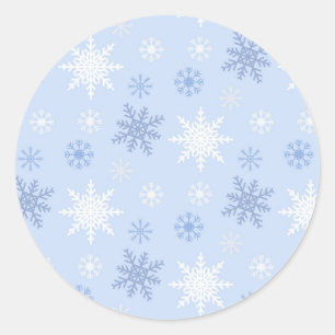 Snowflake patroon ronde sticker