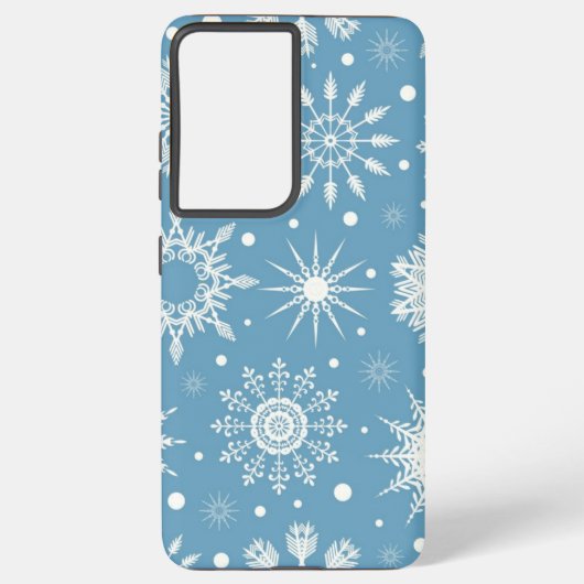 Snowflake patroon samsung galaxy hoesje (Achterkant)