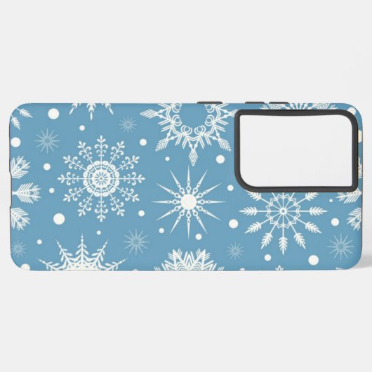Snowflake patroon samsung galaxy hoesje (Linkerkant)