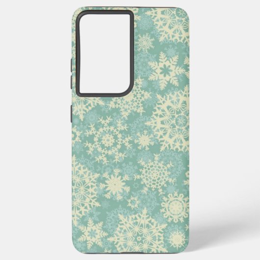 Snowflake patroon samsung galaxy hoesje (Achterkant)