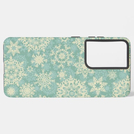 Snowflake patroon samsung galaxy hoesje (Linkerkant)