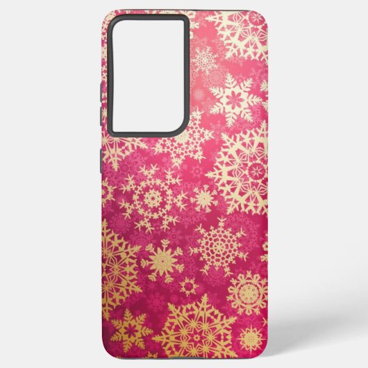 Snowflake patroon samsung galaxy hoesje (Achterkant)