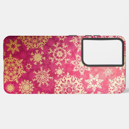 Snowflake patroon samsung galaxy hoesje (Linkerkant)