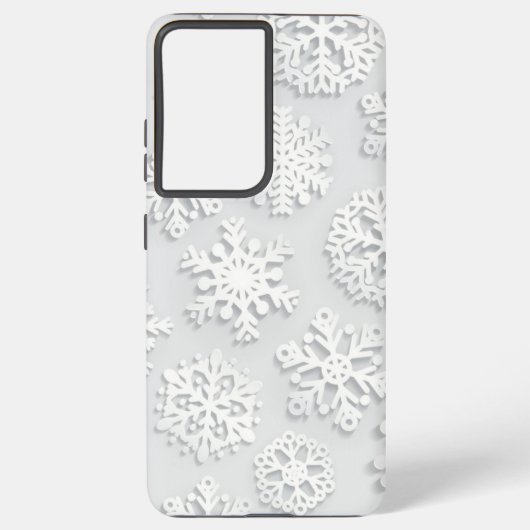 Snowflake patroon samsung galaxy hoesje (Achterkant)