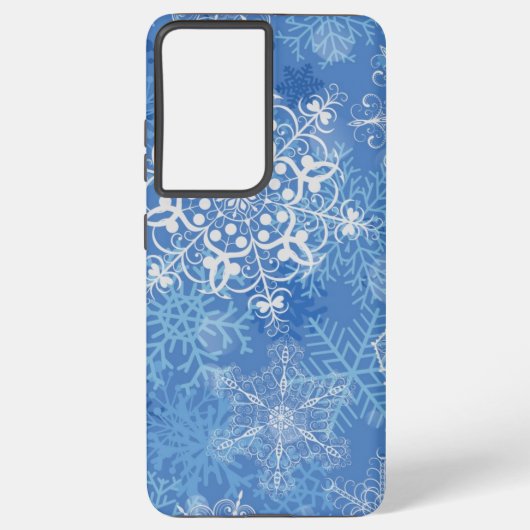 Snowflake patroon samsung galaxy hoesje (Achterkant)