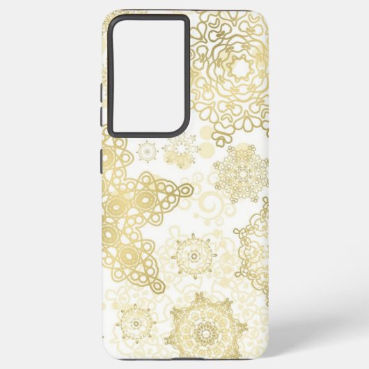 Snowflake patroon samsung galaxy hoesje (Achterkant)