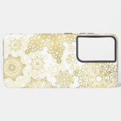 Snowflake patroon samsung galaxy hoesje (Linkerkant)