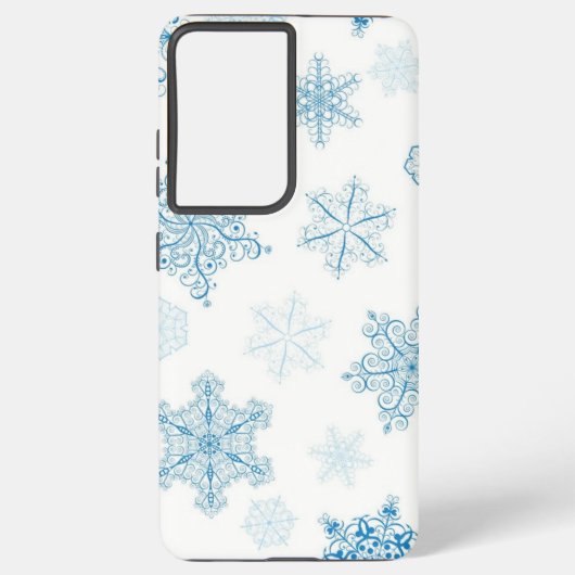 Snowflake patroon samsung galaxy hoesje (Achterkant)