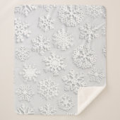 Snowflake patroon sherpa deken (Voorkant)