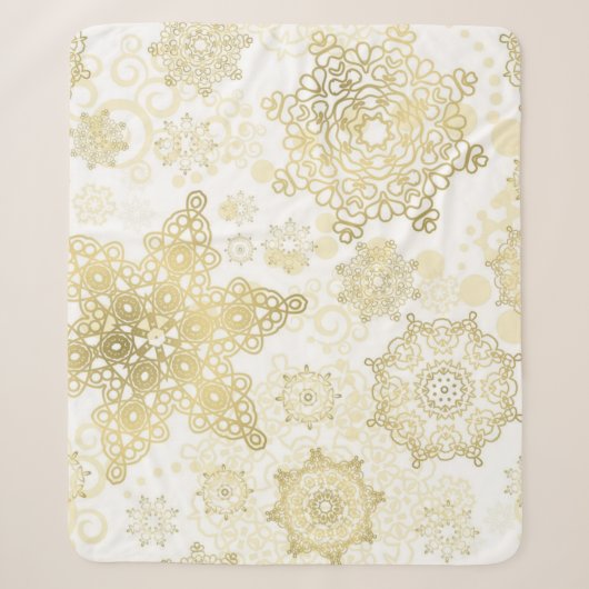 Snowflake patroon sherpa deken (Voorkant)