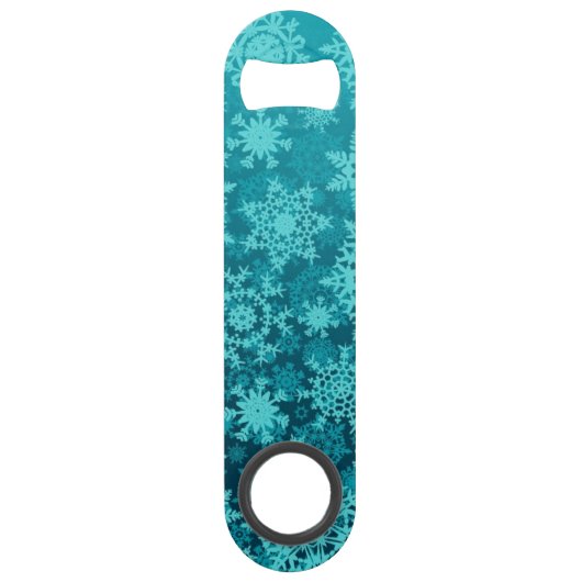 Snowflake patroon speed flessenopener (Voorkant)