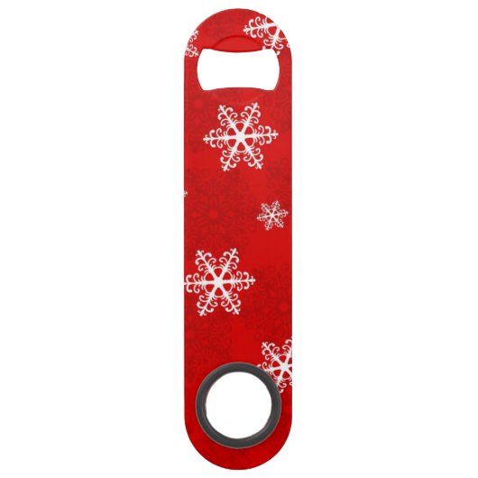Snowflake patroon speed flessenopener (Voorkant)