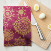 Snowflake patroon theedoek (Quarter Fold)