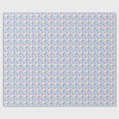  Snowflake-patroon voor kerstman en rendier Cadeaupapier (Vlak)