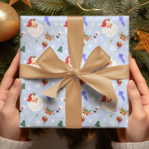 Snowflake-patroon voor kerstman en rendier