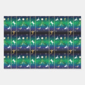 Snowflake Patroon voor Kerstmis van voetganger Inpakpapier Vel (Voorkant 3)