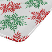 Snowflake Patroon voor rode en groene Waterverf 2 Snijplank (Hoek)