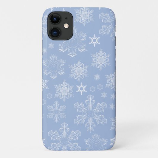 Snowflake Patroon, witte sneeuwvlokken, sneeuw, wi Case-Mate iPhone Case (Achterkant)