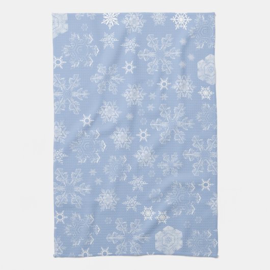 Snowflake Patroon, witte sneeuwvlokken, sneeuw, wi Theedoek (Verticaal)