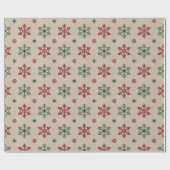 Snowflake Patroon Wrapping Paper Roll Cadeaupapier (Vlak)