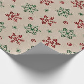 Snowflake Patroon Wrapping Paper Roll Cadeaupapier (Hoek)