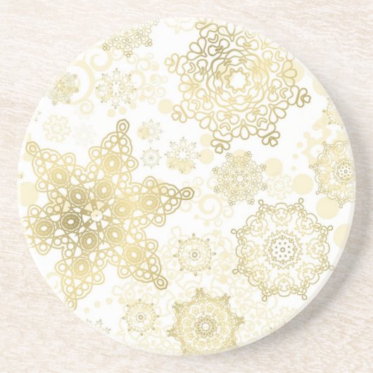 Snowflake patroon zandsteen onderzetter (Voorkant)