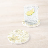 Snowflake patroon zandsteen onderzetter (Zijkant)