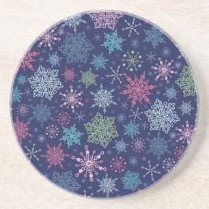Snowflake patroon zandsteen onderzetter