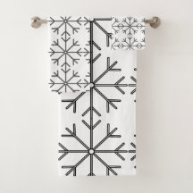 Snowflake patroon - zwart-wit.
