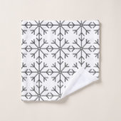 Snowflake patroon - zwart-wit. bad handdoek (Wasdoekje)