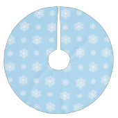 Snowflake Pattered Light Blue Tree Skirt Kerstboom Rok (Voorkant)