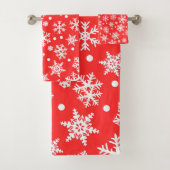 Snowflake Pattern Bad Handdoek (Insitu)