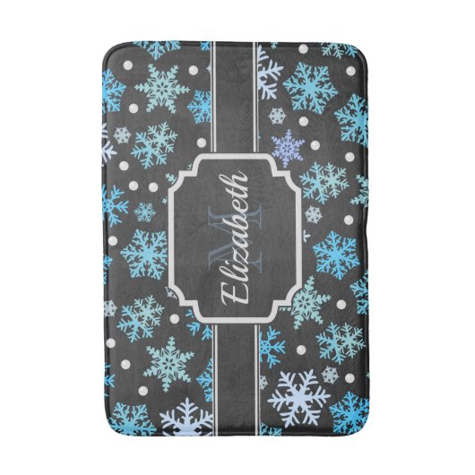Snowflake Pattern Badmat (Voorkant Verticaal)