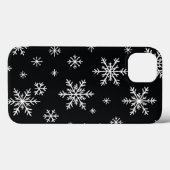 Snowflake Pattern Black Phone Case (Achterkant (horizontaal))