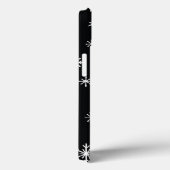 Snowflake Pattern Black Phone Case (Achterkant / Rechts)