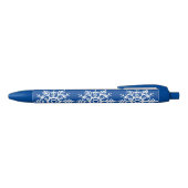 Snowflake Pattern Blauwe Inkt Pen (Bovenkant)