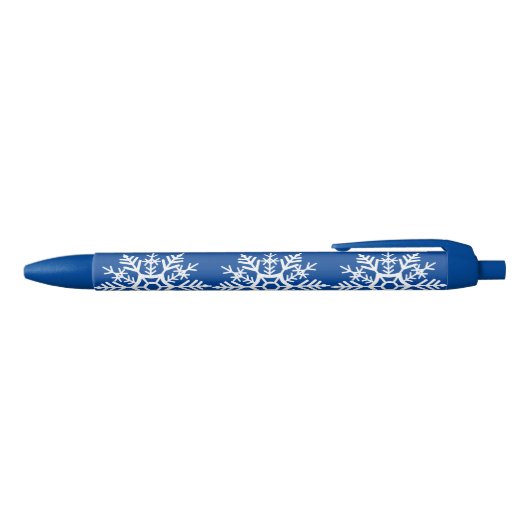 Snowflake Pattern Blauwe Inkt Pen (Bovenkant)