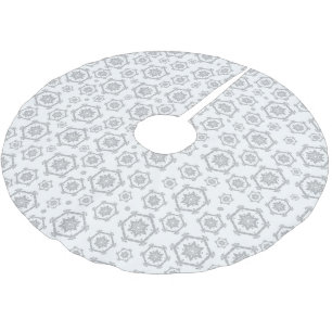 Snowflake Pattern Elegant Grey Kerstfeestdag Kerstboom Rok