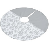 Snowflake Pattern Elegant Grey Kerstfeestdag Kerstboom Rok (Gekanteld)