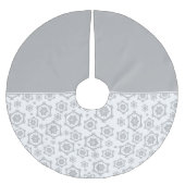 Snowflake Pattern Elegant Grey Kerstfeestdag Kerstboom Rok (Voorkant)