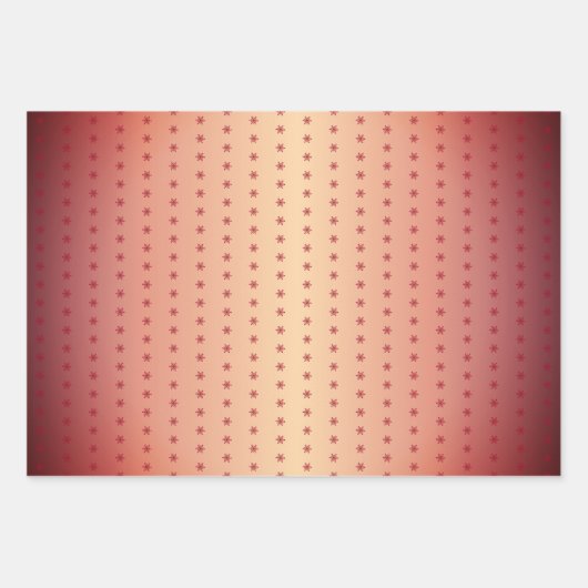 Snowflake Pattern Festive Red Metallic Kerstmis Inpakpapier Vel (Voorkant 3)